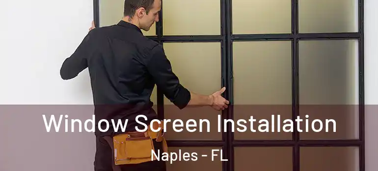  Window Screen Installation Naples - FL